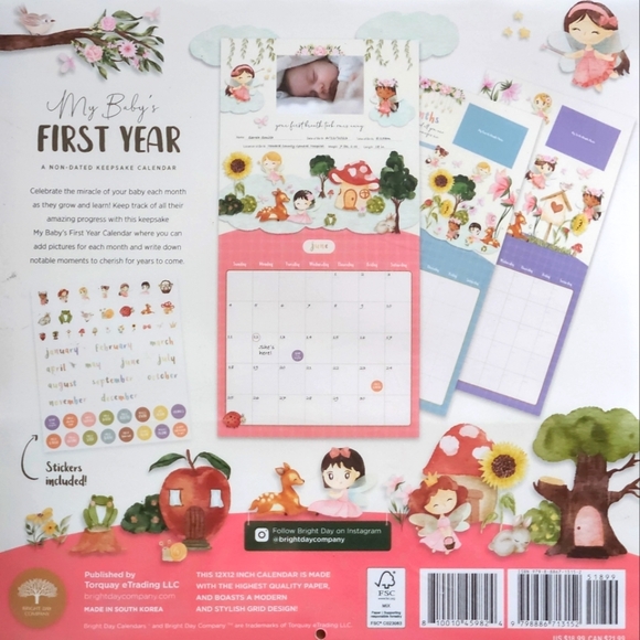 My Baby's First Year Keepsake Calendar with Stickers(Non-dated) SEALED/BRAND NEW - Picture 2 of 2